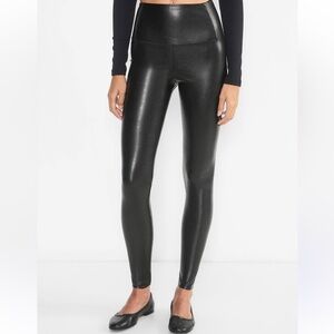 Aritzia Wilfred Black High-Waisted Faux Leather Leggings